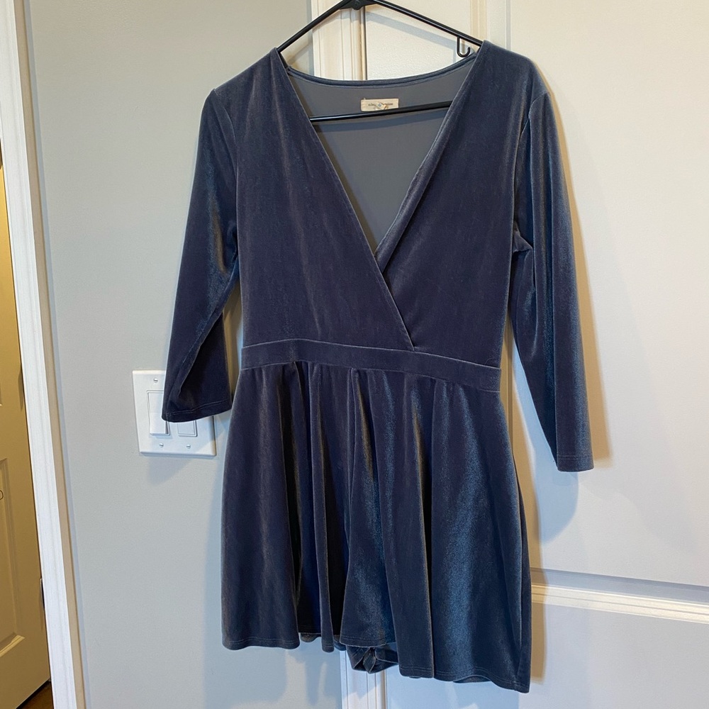 Urban outfitters velvet romper